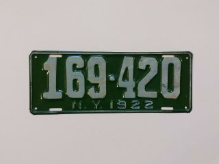 1922 York Vintage License Plate