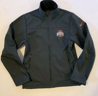 Men’s Nike Ohio State Buckeyes Soft Shell Jacket Grey Small Euc