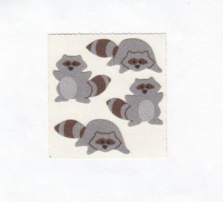 Vintage Sandylion Fuzzy Bunny Raccoon Fox Mouse Pig Goat Stickers - You Choose 3