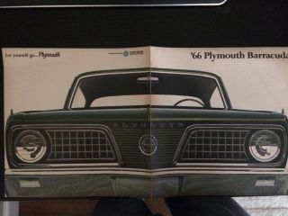 1966 Plymouth Barracuda Dealer Sales Brochure Commando 273 Hemi Petty 225 Slant