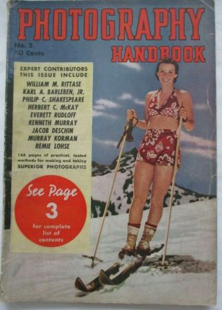 3 Photography Handbook Magazines Vol.  1 No.  2 1938,  Vol.  10 1942,  Vol.  11 1943 Fawcett 3