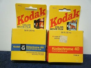Vtg Nib Kodak Ektachrome 160 Type G & Type A Color Movie Film