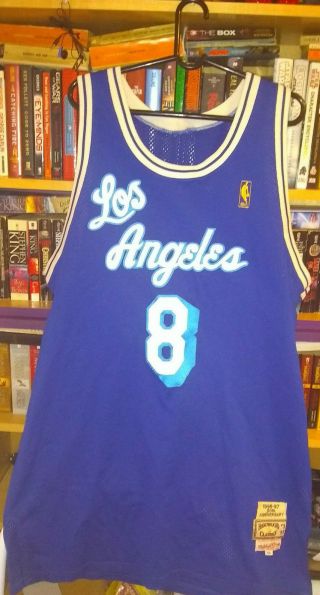 Kobe Bryant 8 Lakers 96/97 Hardwood Classics 50th Jersey Mitchell & Ness Sz 54