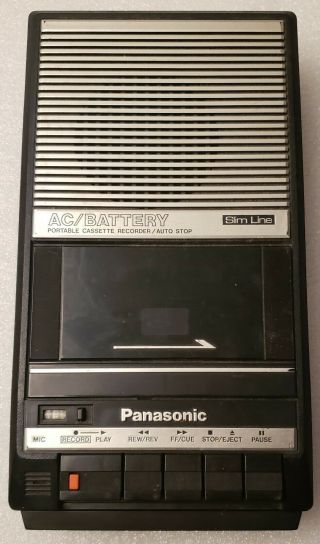 Panasonic Slim Line Portable Cassette Tape Recorder Player