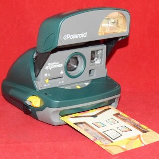 Polaroid One Step Express Instant 600 Film Camera,  Green,  Photo,  Pls Read