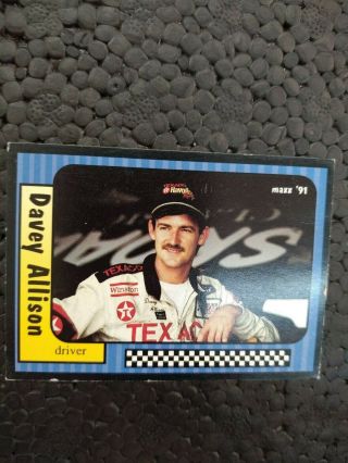 Vintage Davey Allison Signed/autographed 1991 Maxx Racing Card - Nascar Hero