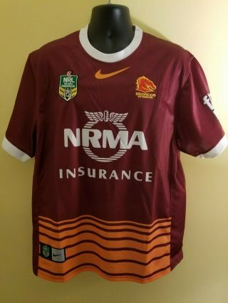 Brisbane Broncos National Rugby League Nrl Nike Jersey Gently Size 3xl