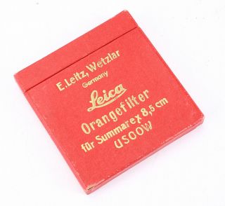 Leitz Box Only For Summarex Filter Usoow (orange) Leica/212744