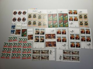 Vintage Christmas U.  S.  Postage Stamps Lot Mnh 4 - 8 - 10 - 20 Cent Fv $6,  1960 