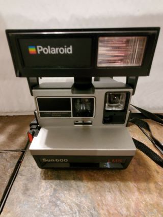 Polaroid Sun 600 Lms Land Camera W/ Strap Black,  In