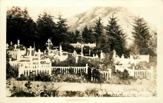 Vintage Rppc Postcard 1216.  The Old Grave Yard,  Sitka Alaska Ak Unposted