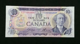 Canada 1971 $10 Dollar Banknote Bank Of Canada Crisp Note Vintage Old