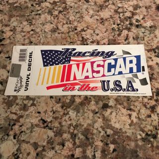 Racing In The U.  S.  A " Nascar " Themed 7.  5 " X3.  5 " Vinyl Decal