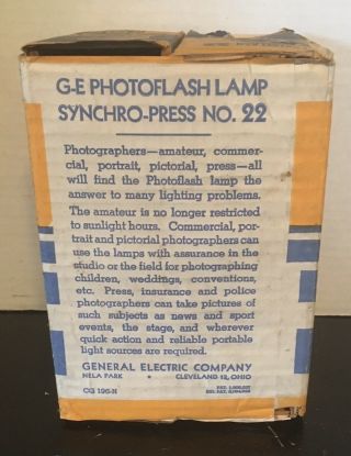 6 Pack of Vintage GE PHOTOFLASH 22 Light Lamp Bulb PHOTO FLASH - Synchro - Press 3