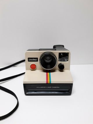 Vintage Polaroid Land Camera Rainbow Stripe One Step Camera Sx - 70 Film