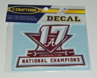 Alabama Crimson Tide 2017 College Football National Championship Sticker Decal