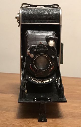 Vintage Voigtlander Folding Camera In Work
