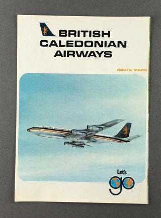 British Caledonian Airways Route Maps Boeing 707 Bcal Cabin Crew Pic