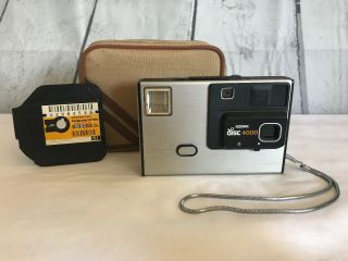 Kodak Disc 4000 Camera With Soft Case Wrist Strap And Disk