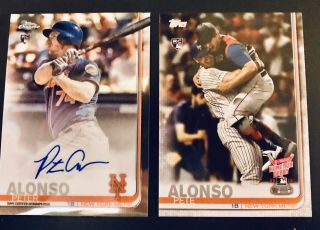 2019 Topps Chrome Rookie Autographs Rapa Peter Alonso Rookie Card Plus Extra