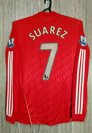 Liverpool Fc 2010 Suarez 7 Football Shirt Soccer Jersey Longsleeve Mens Size M