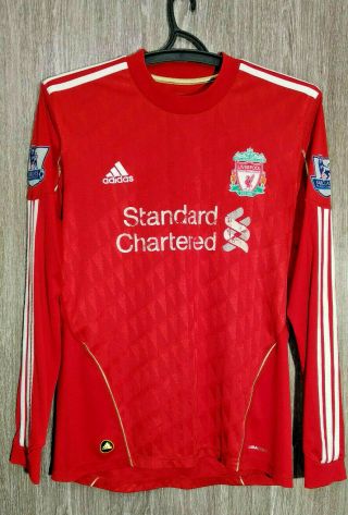 Liverpool fc 2010 Suarez 7 Football Shirt Soccer Jersey Longsleeve Mens Size M 2