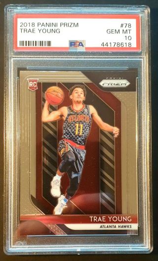 Trae Young 2018/19 Prizm Basketball Rookie 78 Psa 10 Hawks