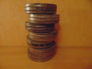 7pc empty 16mm Metal film DOUBLE can 7 