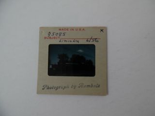 1956 Red Border Kodachrome Slide Photo CB&Q Burlington Locomotive 5085 Lincoln 2
