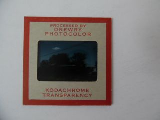 1956 Red Border Kodachrome Slide Photo CB&Q Burlington Locomotive 5085 Lincoln 3