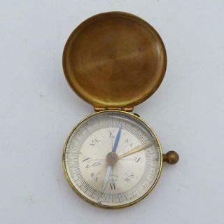 Vintage Pocket Watch Style Brass Compass