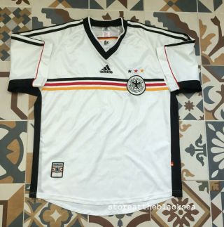 Germany National Team 1998 2000 Home Football Soccer Shirt Jersey Trikot Xl