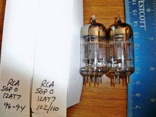 2 Strong Rca Gray Plate O Getter 12at7 / Ecc81 Tubes