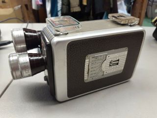 Vintage Kodak Brownie 3 Lens Turret F/1.  9 8mm Movie Camera