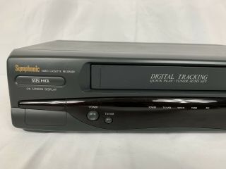 SYMPHONIC VHS HQ Recorder VCR MODEL SE226G - 3