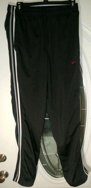 Nike Mens Warm Up Track Pants GRAY TAG VINTAGE Bred Swoosh Size Medium 2