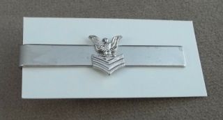 Us Navy Petty Officer 1st Class Old Stock Vintage Tie Bar