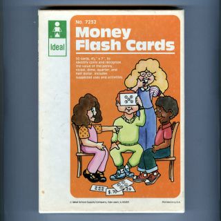 Vintage Money Flash Cards No.  7232 Ideal School Supply Co 50 Cards