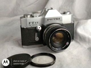 Petri Ft Ee Auto Vintage Slr 35mm Film Camera Albinar 55mm F/1.  8 Lens (s2 - 5)