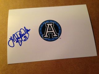 Mike " Pinball " Clemons Signed 4x6 Photo Cfl Football Toronto Argonauts