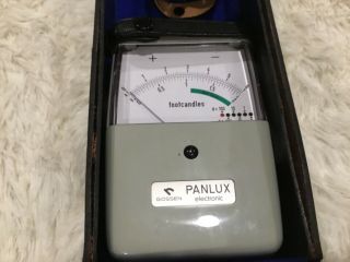 Vintage Gossen Panlux Electronic Case Footcandles Light Meter Germany