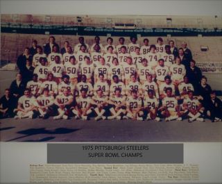 1975 Pittsburgh Steelers 8x10 Team Photo Nfl Football Picture Sb Champs