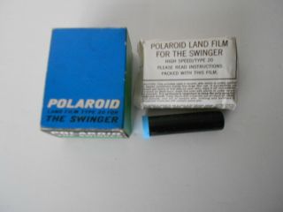 Vintage Polaroid Land Film Type 20 For " The Swinger " Camera B&w Feb 1970