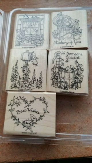 Feathered Friends Stampin Up Rubber Stamps 1999 Vintage Hello Thinking Of You