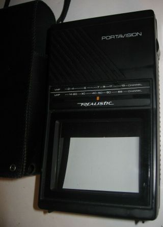 Vintage Realistic Portavision Portable Tv Model 16 - 116