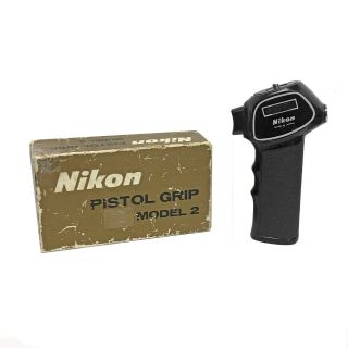 Vintage Black Nikon Pistol Grip 2 With Box & Vguc