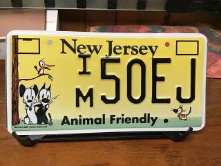 2000’s Jersey Animal Friendly/mutts License Plate