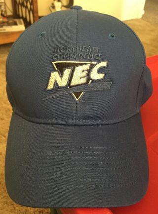 Ncaa Northeast Conference Nec Blue Cap Hat Black Adjustable Cap