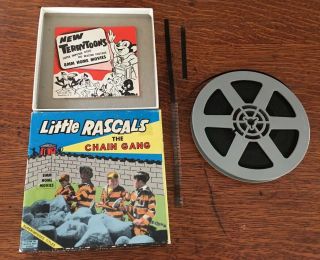 Vintage Little Rascals 8mm Film The Chain Gang 232 5 " Movie Reel Box