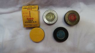 Vintage Kodak Close - Up Attachment No.  6a And 3 Kodak Color Filters